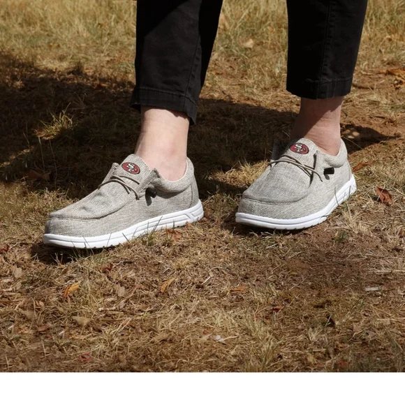 FOCO Men's NFL Team Logo Lightweight Loafers San Francisco 49ers Size S 7/8 NWT - Picture 14 of 16